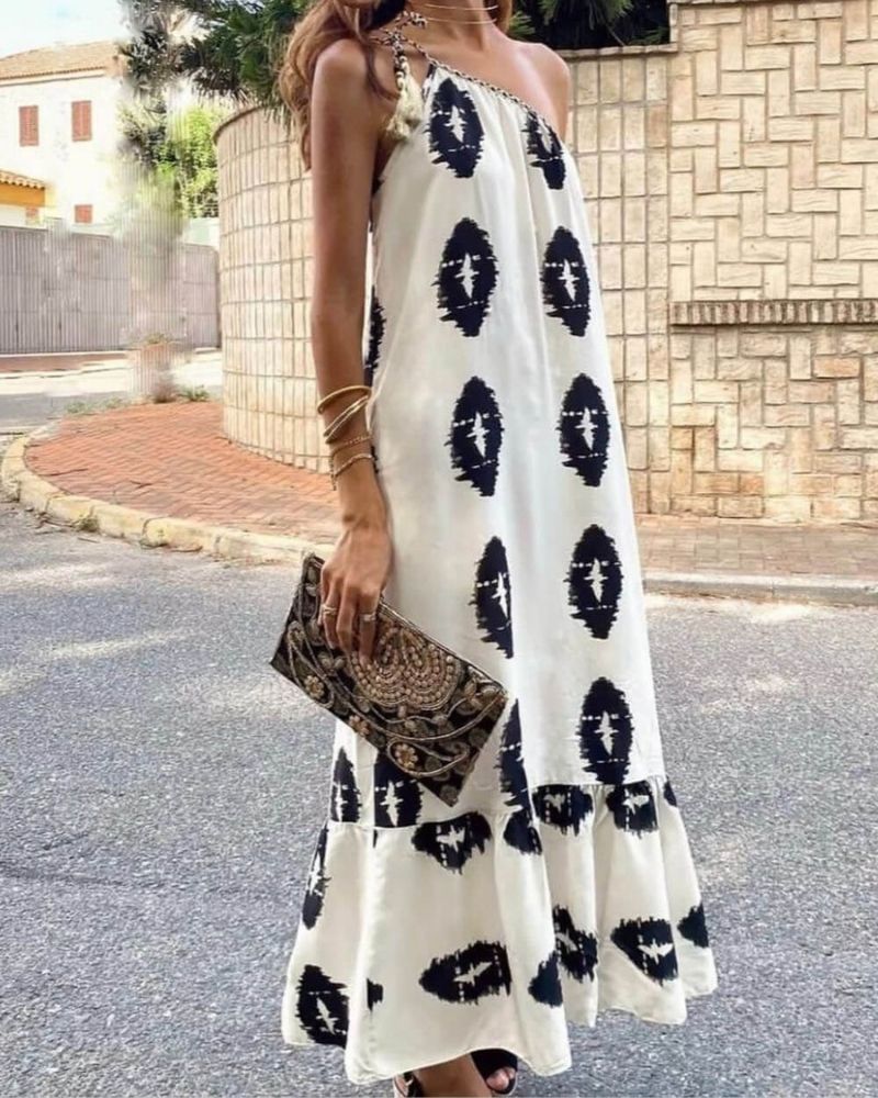 Sunshine™ - One Shoulder Loose Maxi Dress