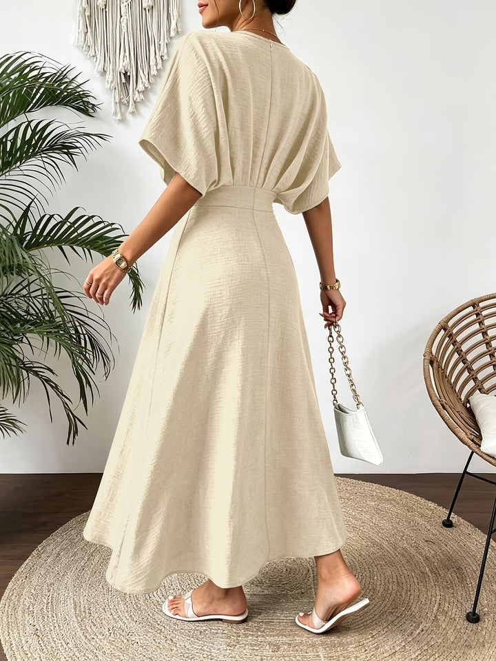 Women's V-Neck Midi Dress