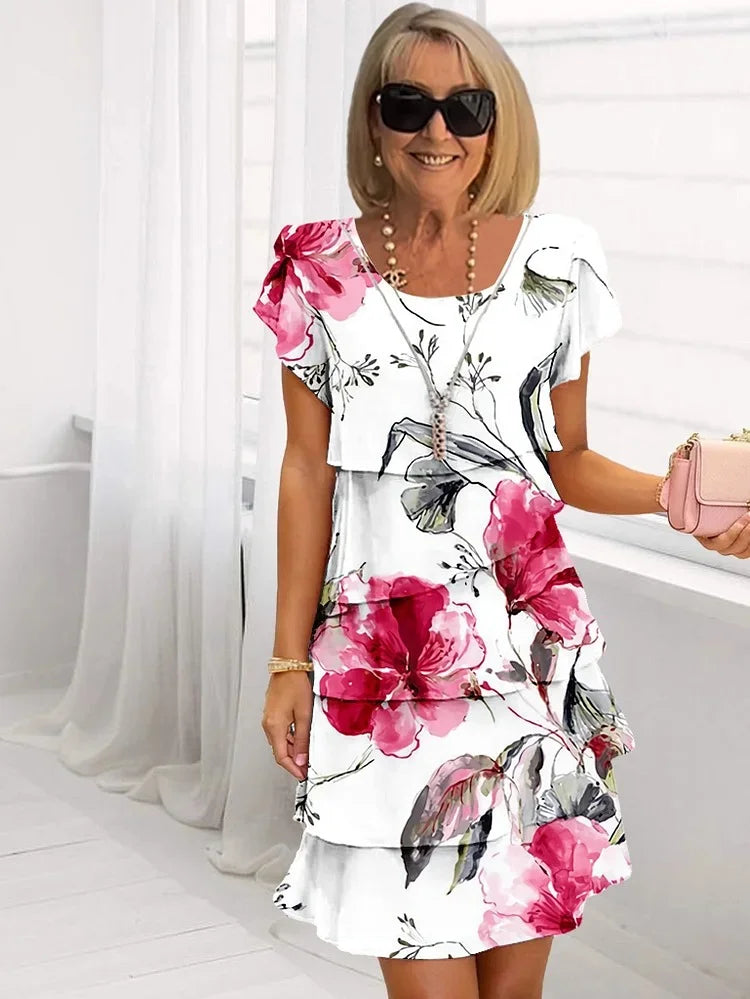 Francin | Women's Mini Airy Floral Dress with Ruffle