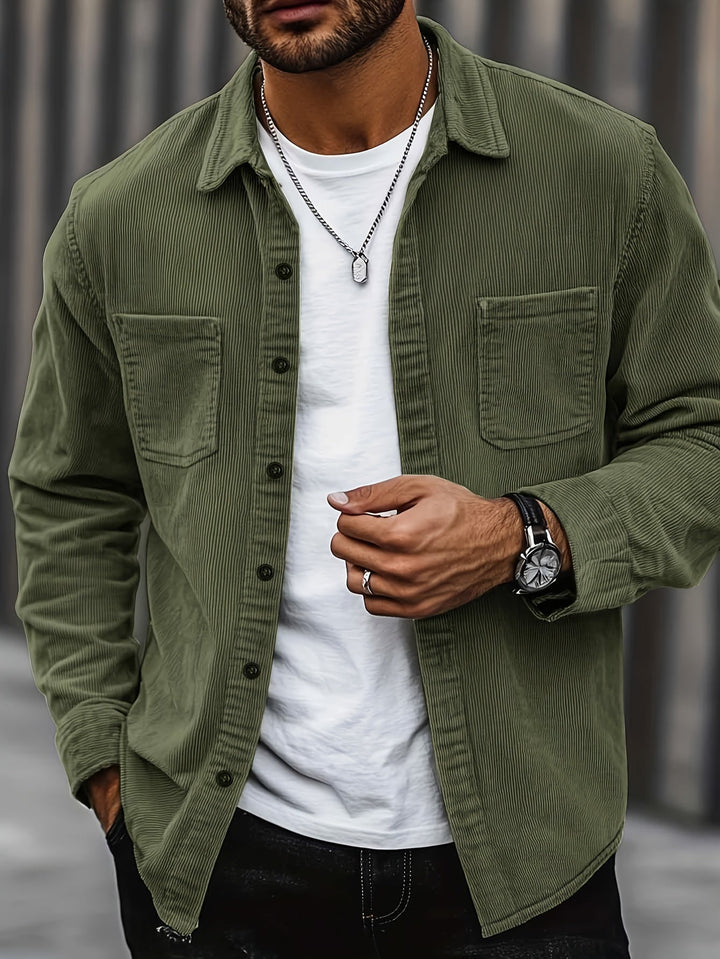 Bryce | Men's Long Sleeve Overshirt with Pockets and Buttons