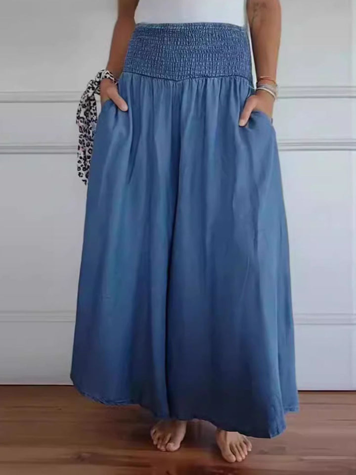 Marlene | Floral Loose-fitting Pants for summer with Pockets