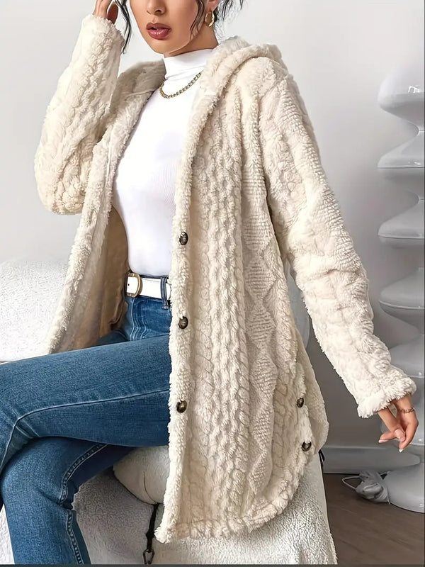 Chloe™ - Plush Hooded Cardigan