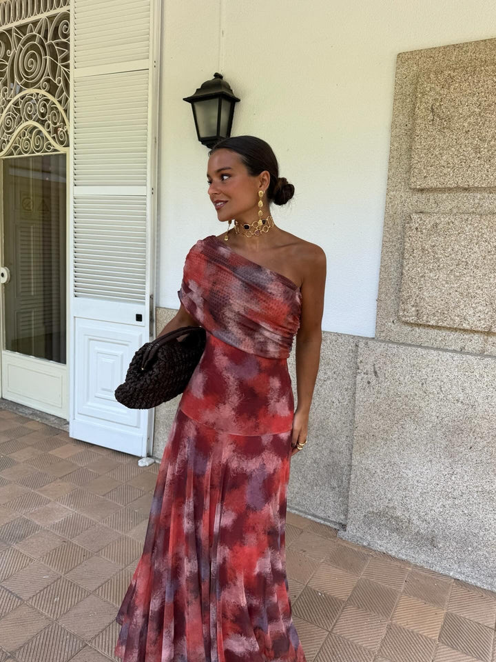 Women's One-Shoulder Maxi Dress