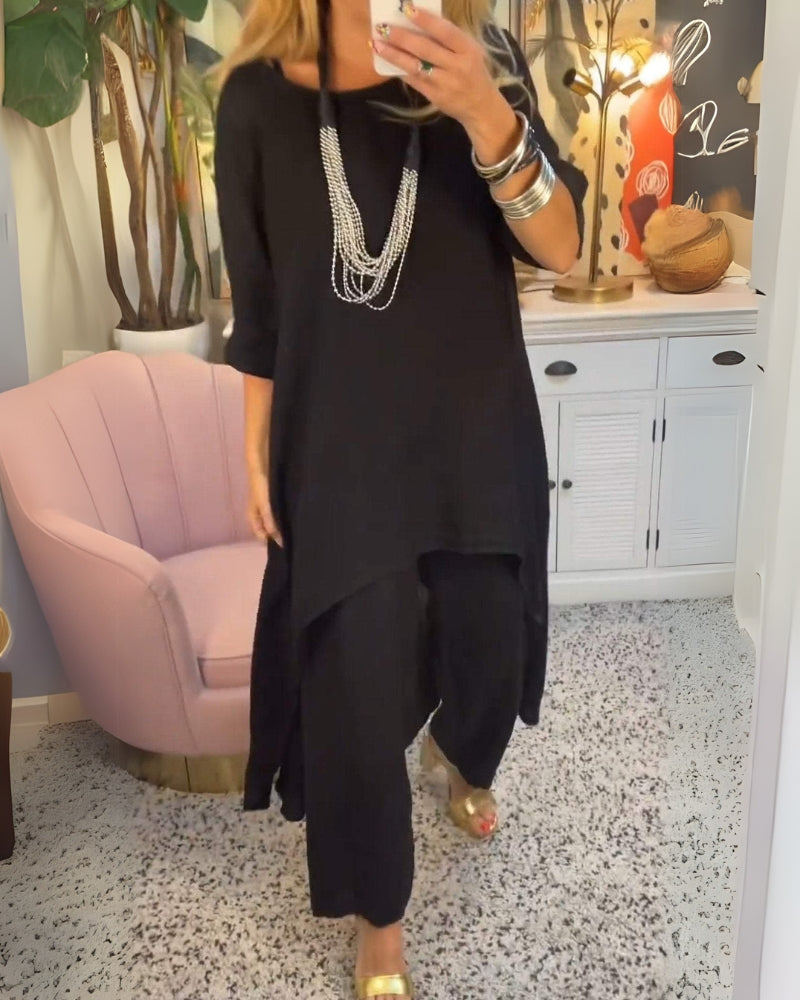 Marila | Long Sleeve Round Neck Two Piece Set