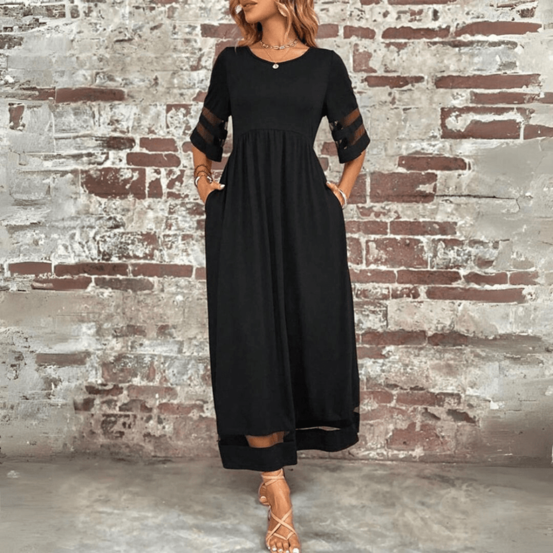 Zora | Women's Classic Elegant Maxi Dress with Belt