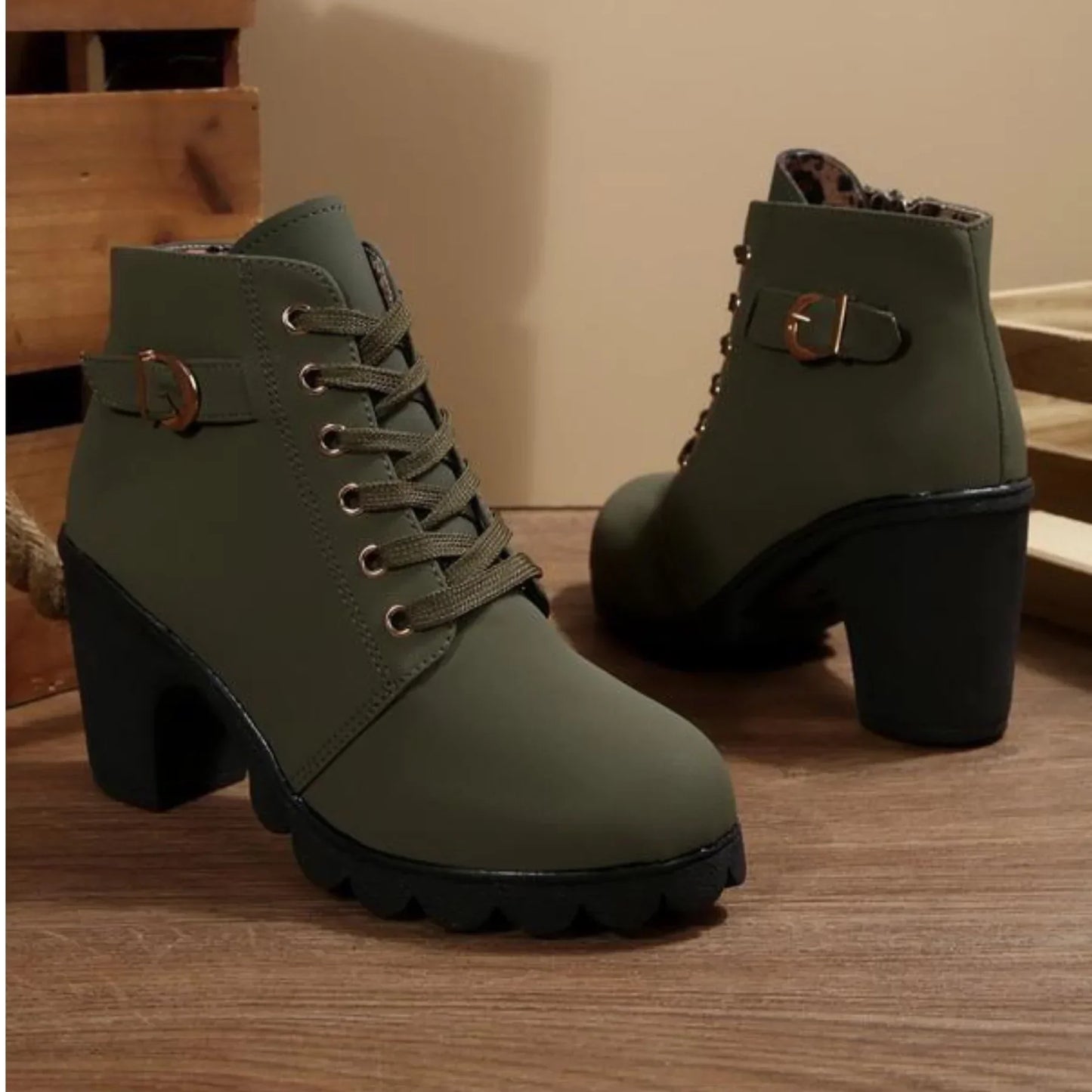 Mina™ - Stylish Lace-Up Ankle Boots