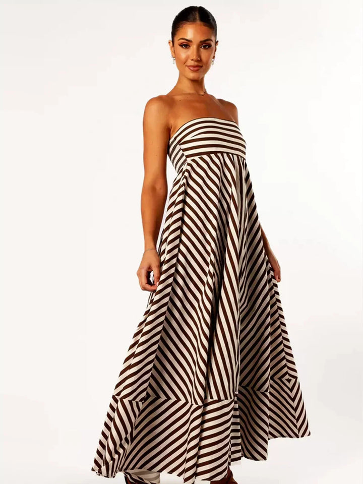 Damaris | Women's Comfortable Stylish Ruched Maxi Dress with Zipper