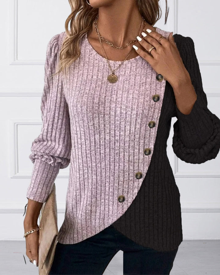 Evelyn | Women's The color-Block Casual Top