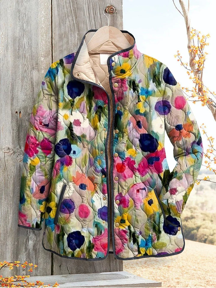 Women's Vintage Charming Floral Jacket Casual Quilted