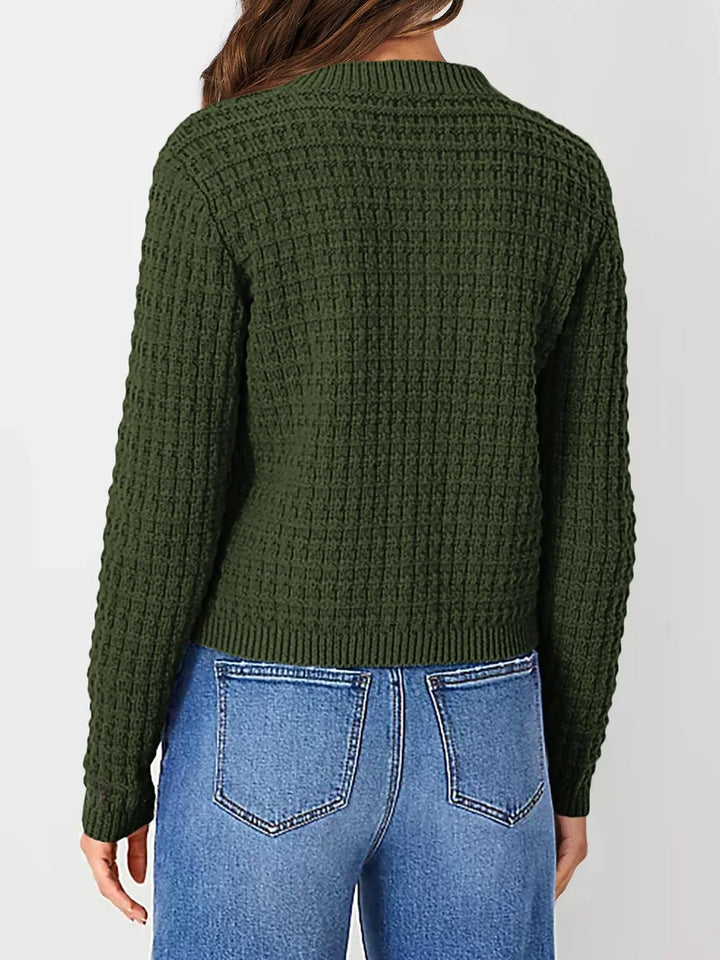 Harper | Women's Cardigan with Button Placket and Buttons
