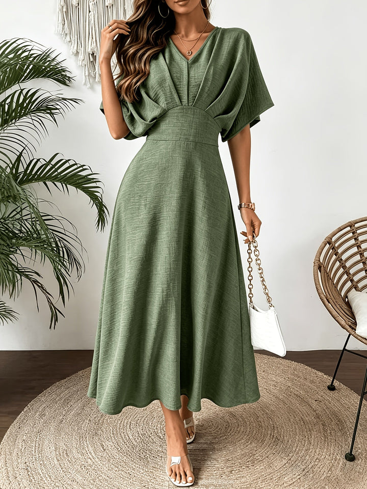 Women's V-Neck Midi Dress