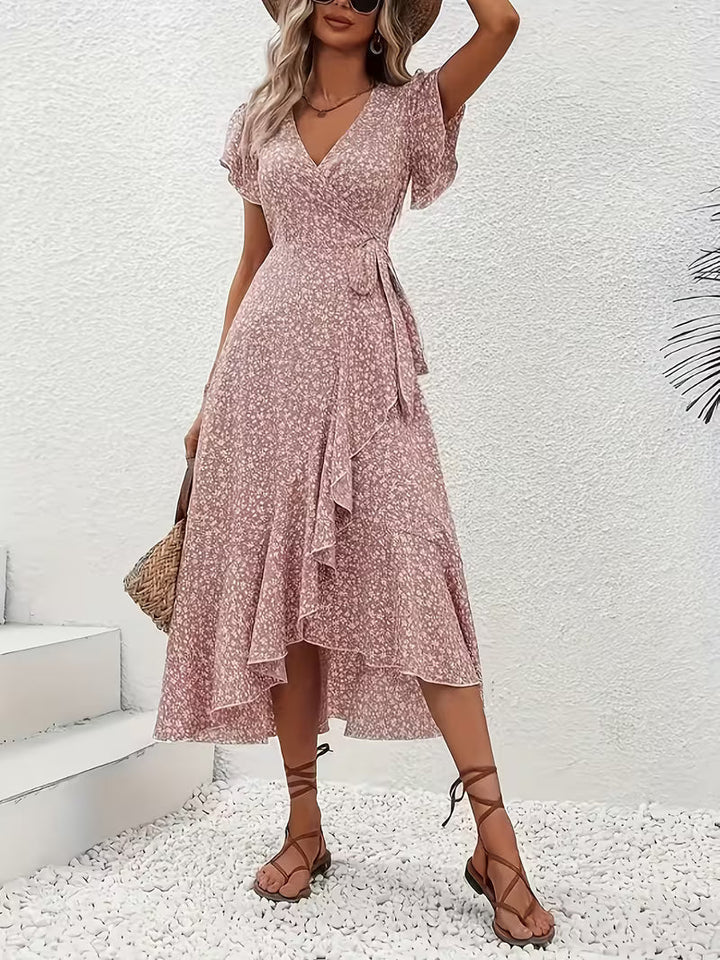 Elara | Flowing, Body-Hugging Wrap Dress
