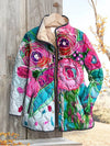 Feminine Charming Jacket with Floral Pattern