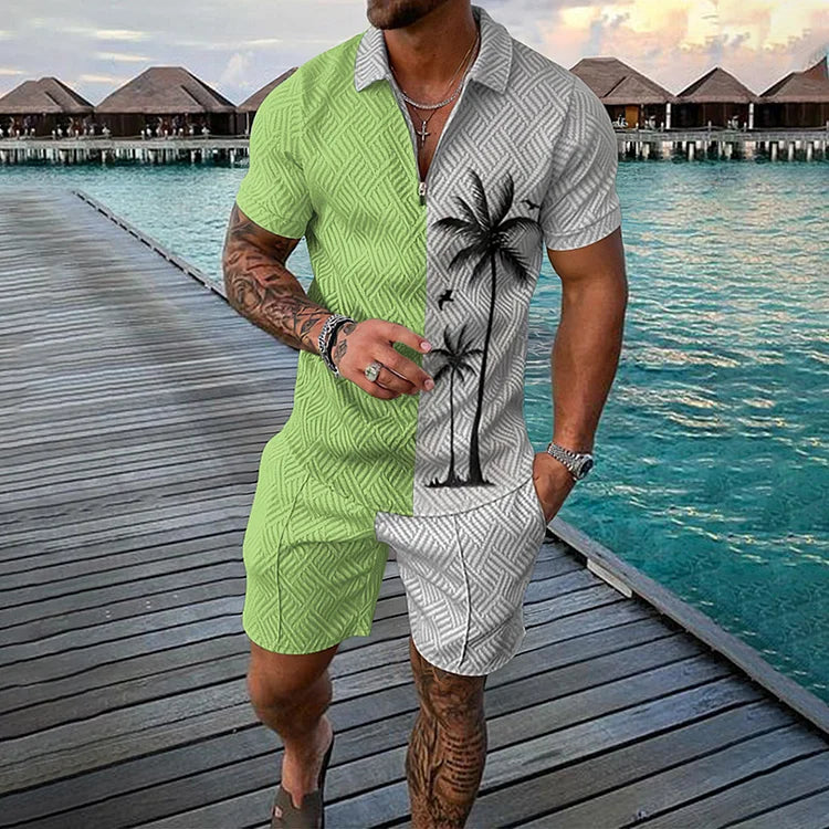 NICO | COCONUT PALM POLOSHIRT & SHORTS SET