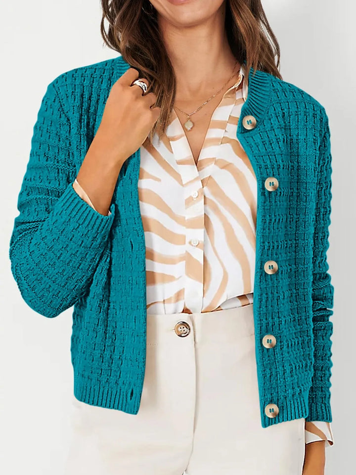 Harper | Women's Cardigan with Button Placket and Buttons