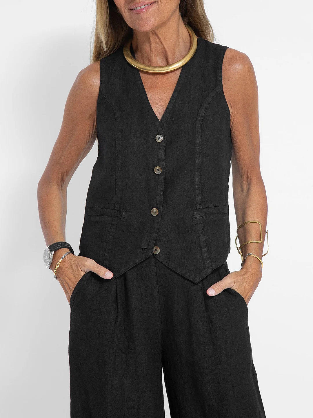 Ella | Vest Wide Pants Set (Almost Sold Out)