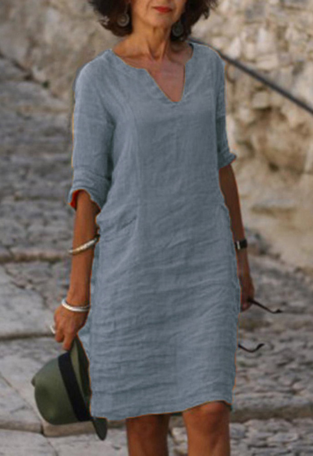 Elvy | Women's Sleek V-Neck Dress