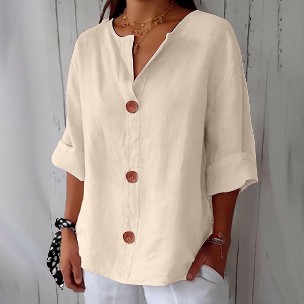Clara™ - Casual Linen Blouse