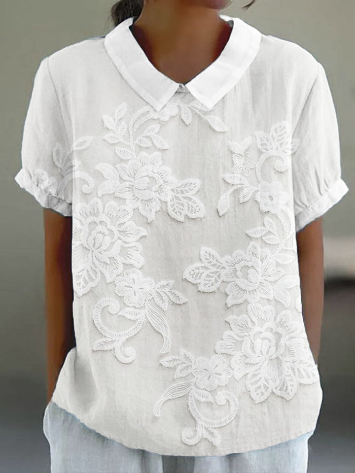 Clarette | Floral Vintage Printed Shirt with Buttons