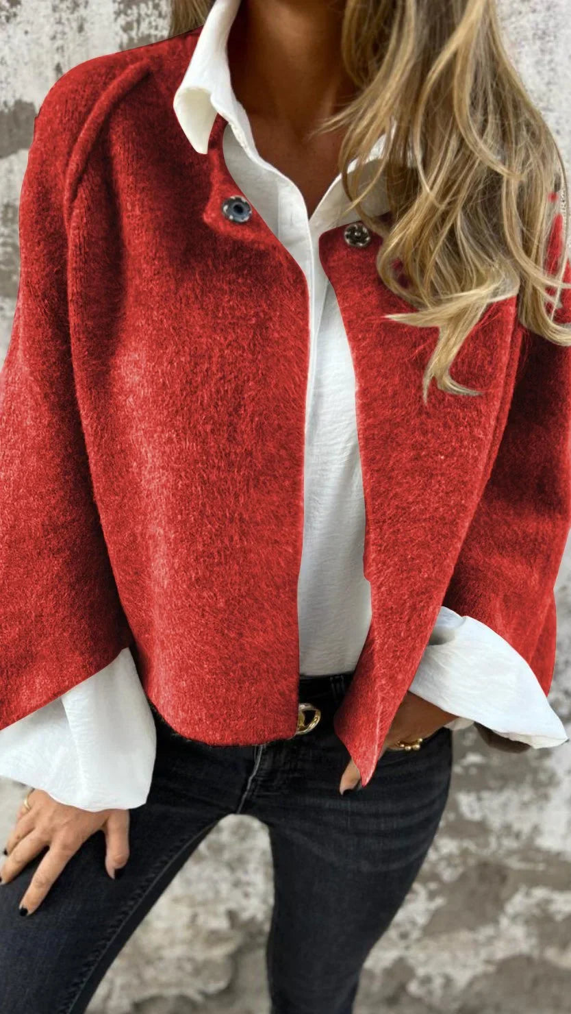 Celeste™ - Elegant Long Sleeved Wool Coat