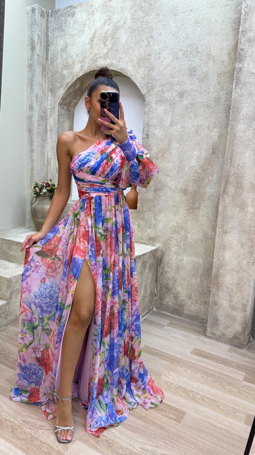 Whitney | Chic Flowing Shoulder Dress for Summer Occasions
