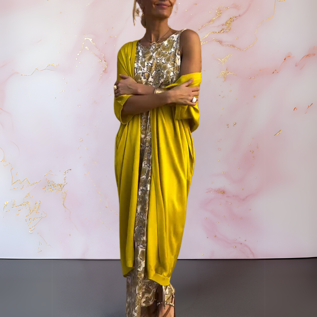 Melanie™ - Elegant Dress With Cardigan