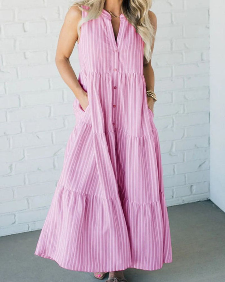 Carlin™ - Sleeveless Striped Dress