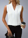 Rome™ - Chic Sleeveless V-Neck Blouse