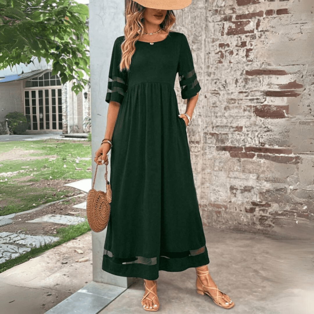 Zora | Women's Classic Elegant Maxi Dress with Belt