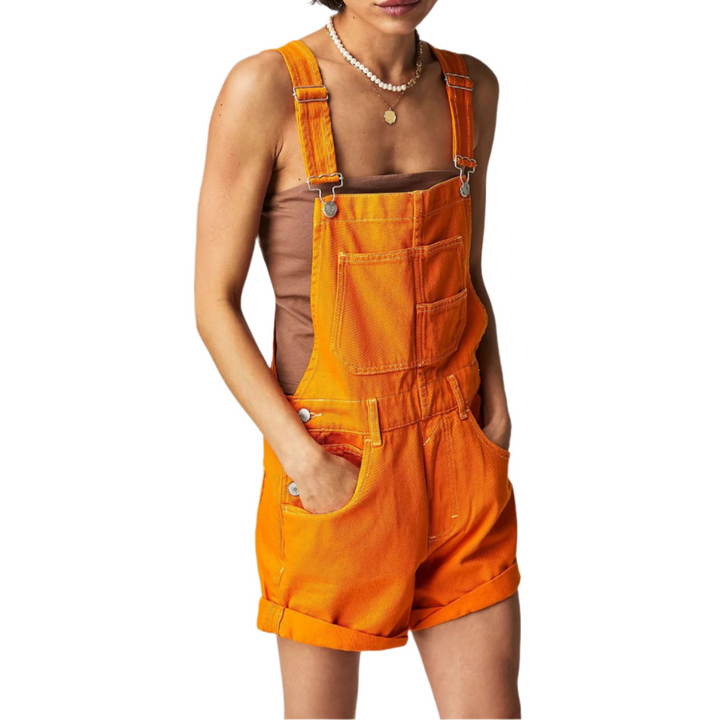 Remita | Vintage Adjustable Overall Shorts with Pockets