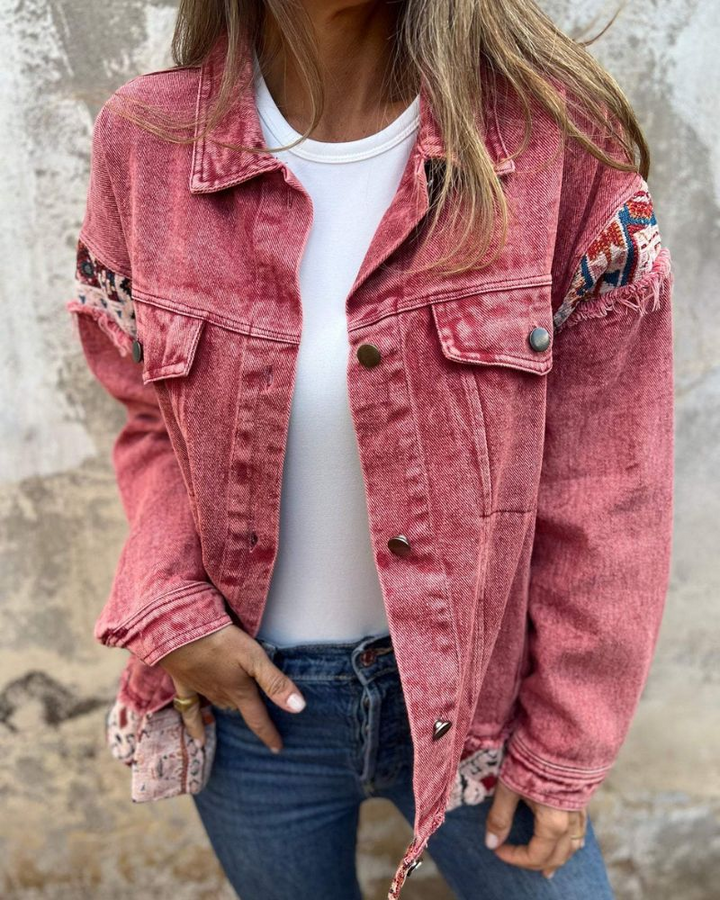 Eva | Women's Relaxed Patchwork Casual Jacket with Pockets