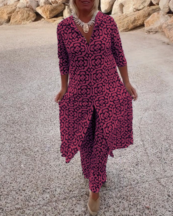 Evelyn | Relaxed Chic Geometric Two-Piece Set