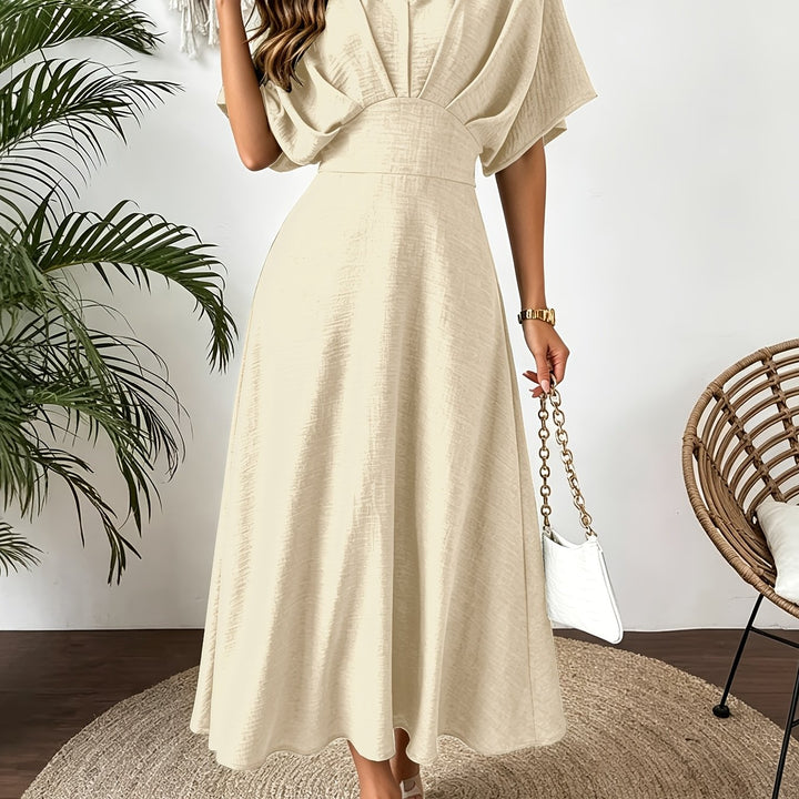Women's V-Neck Midi Dress