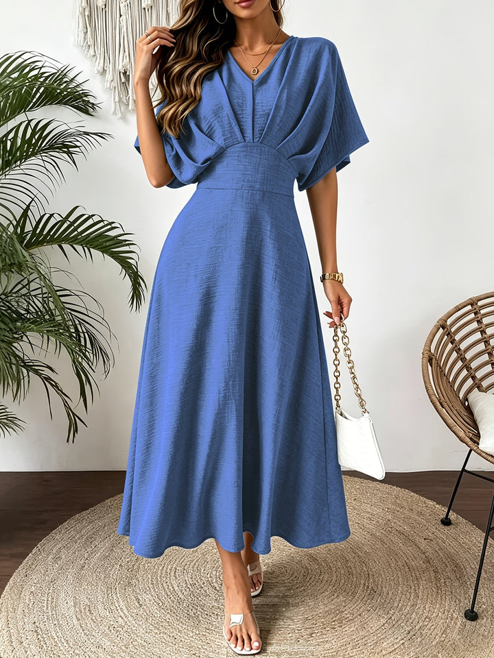 Women's V-Neck Midi Dress
