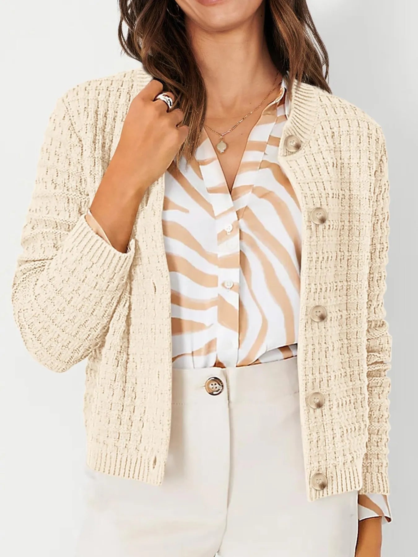 Harper™ - Cardigan with Button Placket