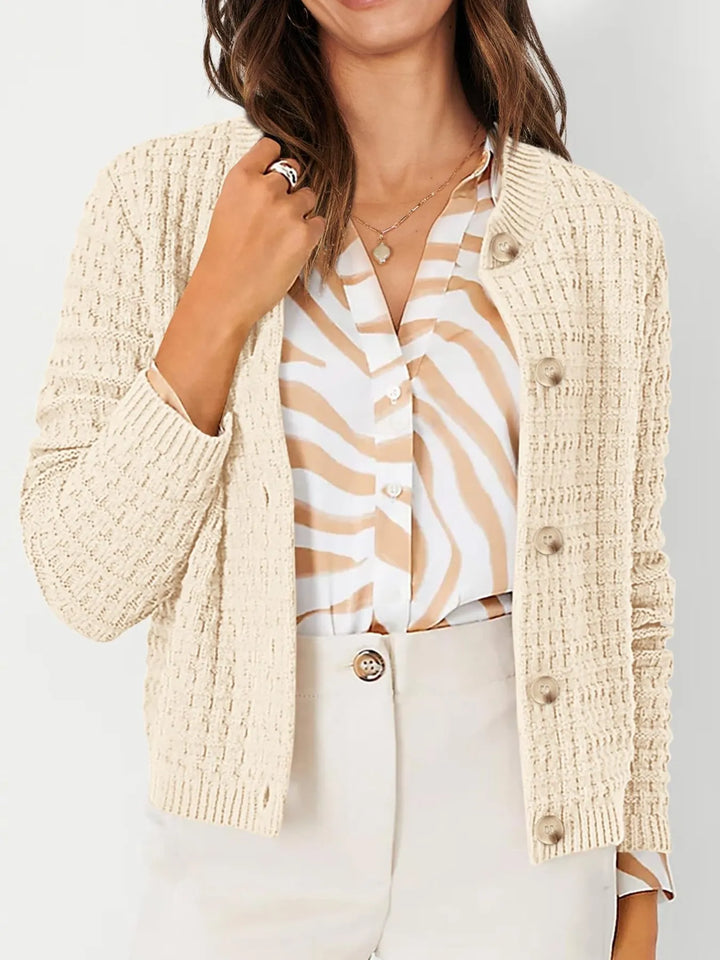 Harper | Women's Cardigan with Button Placket and Buttons