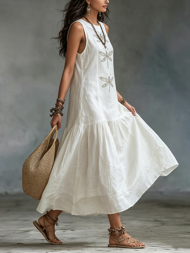 Geneva | Women's Round Neck Sleeveless Maxi Dress