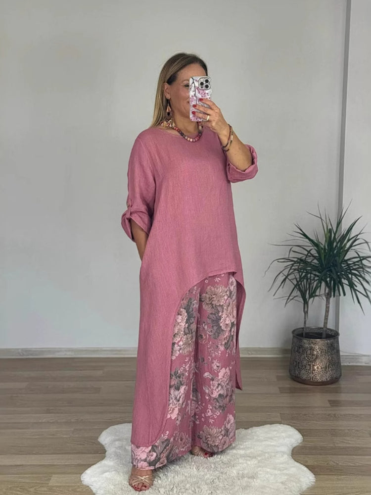Regina™ – Elegant Casual Cotton & Linen Set