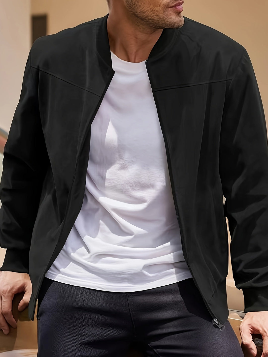 Dex | Crew Neck Classic Zipper Jacket