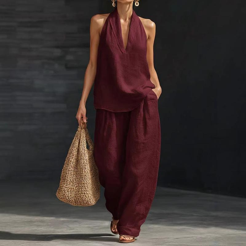 Ainhoa | Casual Tank Top and Wide-Leg Trouser Set