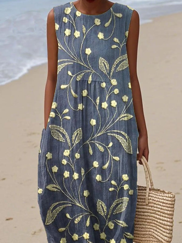 Blanca™ – Breathable Sleeveless Floral Dress