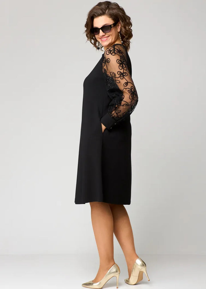 Elara | Women's Midi Sleeve Dress