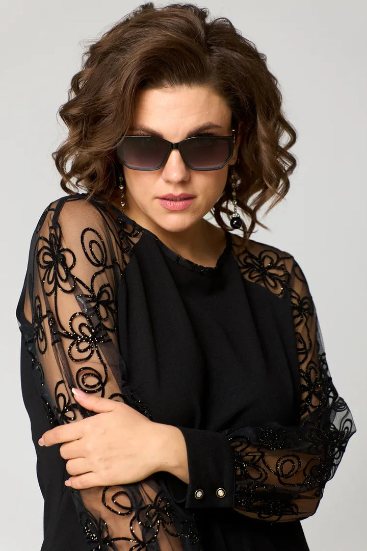 Elara | Women's Midi Sleeve Dress