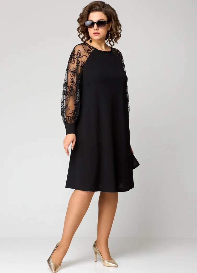 Elara | Women's Midi Sleeve Dress