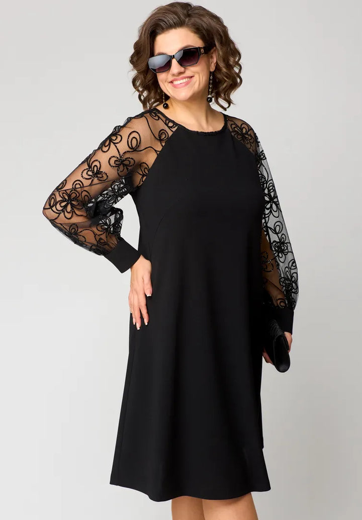 Elara | Women's Midi Sleeve Dress
