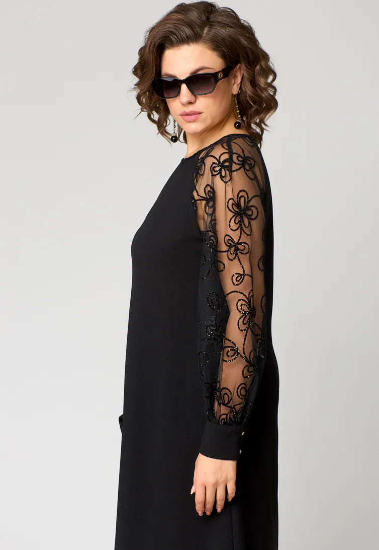 Elara | Women's Midi Sleeve Dress
