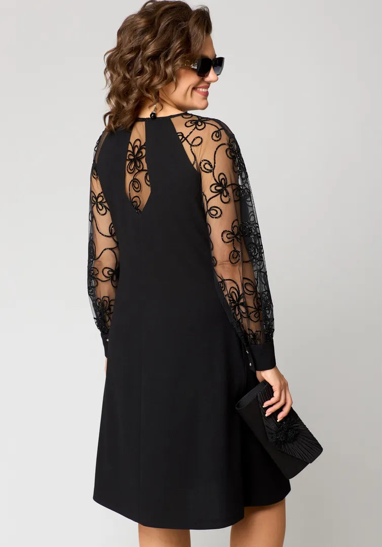 Elara | Women's Midi Sleeve Dress