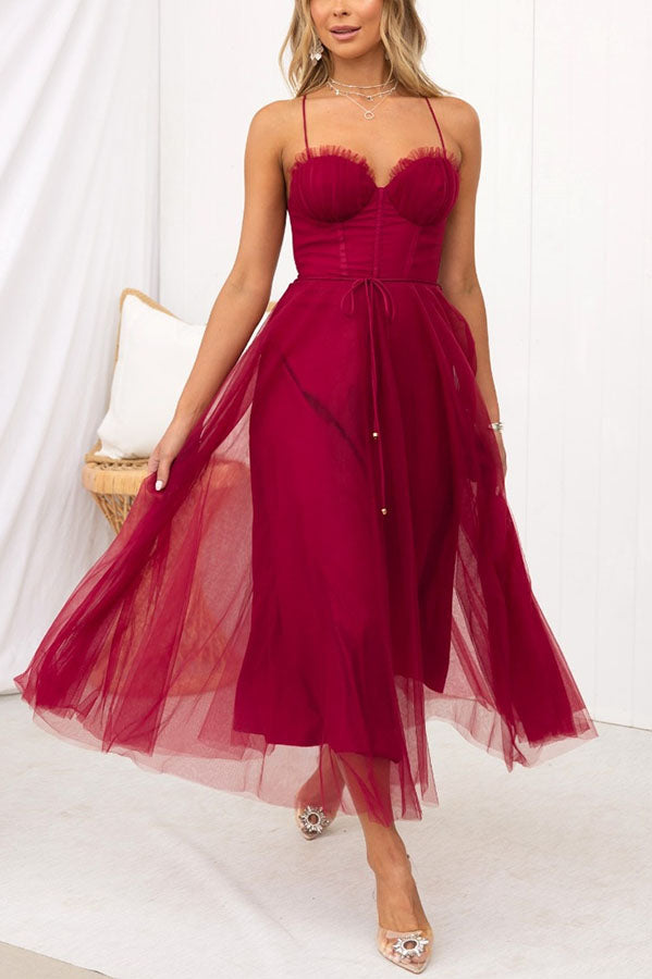 Contemporary Princess Maxi Dress with Suspenders for Parties