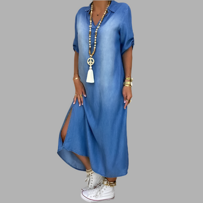 Lea™ - Casual Long Denim Dress