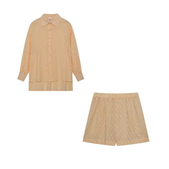 Elizabeth | Women's Breezy Shirt And Shorts Set with Buttons